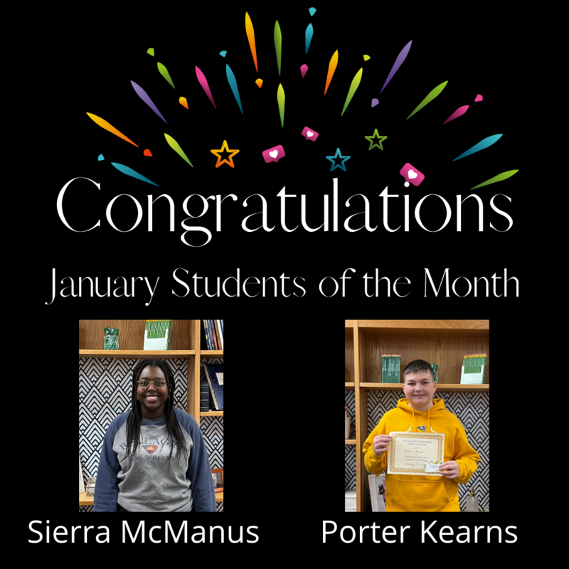 January Students of the Month Featured Photo
