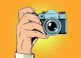 hand with a camera