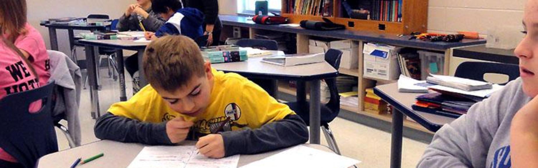 Student working picture