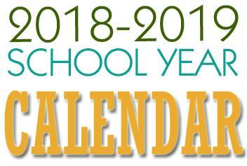 2018-2019 School Year Calendar