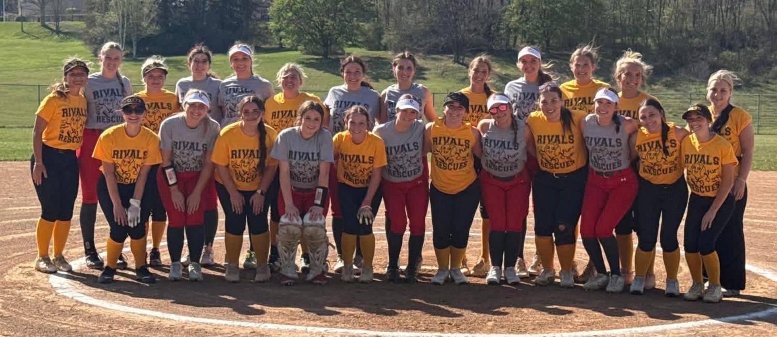 Purchase Line and Northern Combria Softball teams