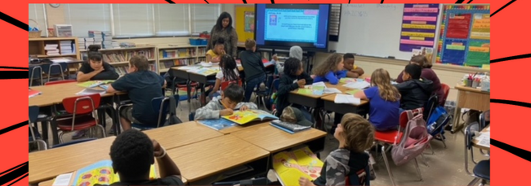 Students working in their classroom.