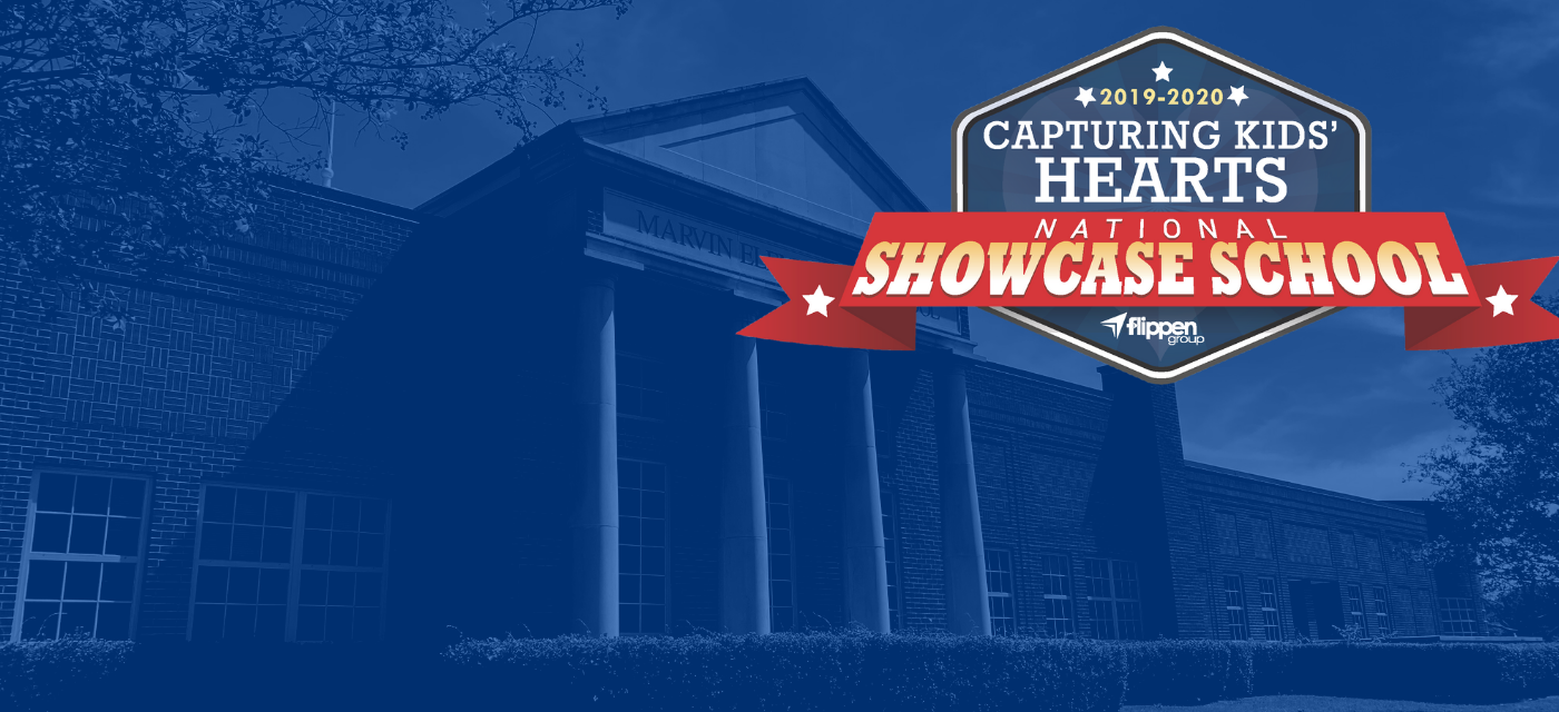 entrance to campus with a capturing kids hearts award overlay