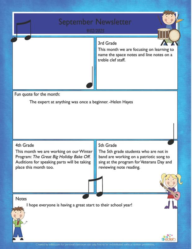 Music Newsletter August