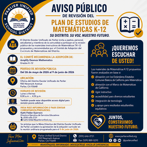 _Public Notice - PUSD K-12 Mathematics Public Review (SPANISH).png
