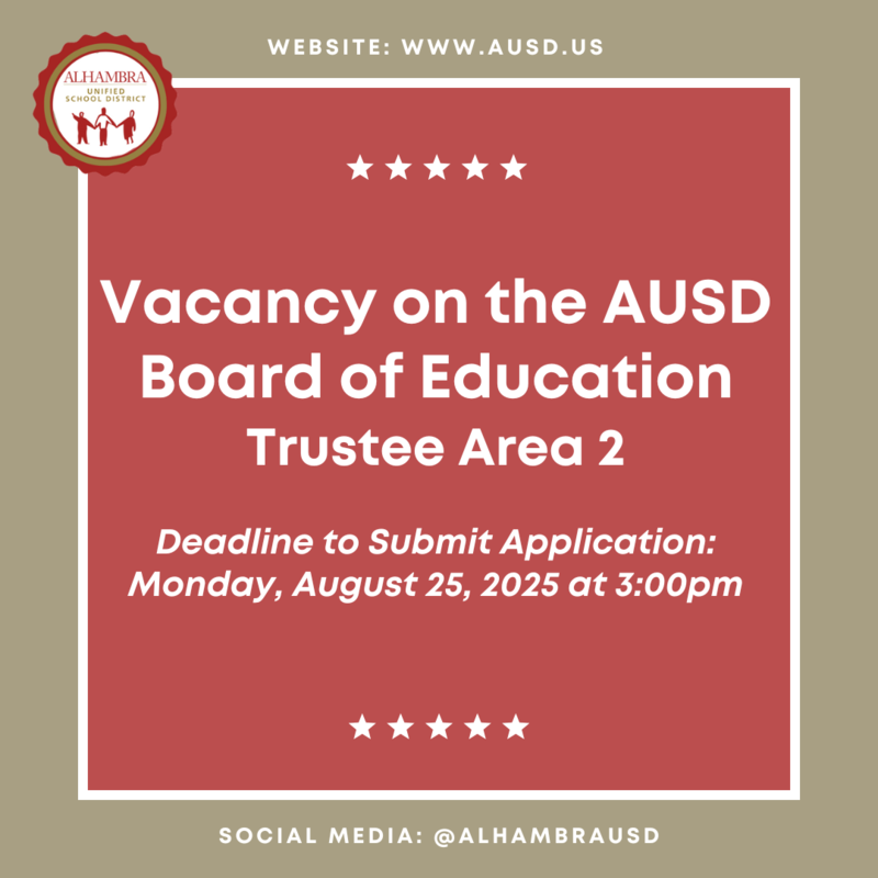 Candidate Application for Provisional Appointment to the Board of Education Trustee Area 2 Featured Photo