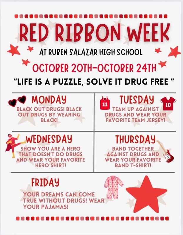 Flyer for red ribbon week