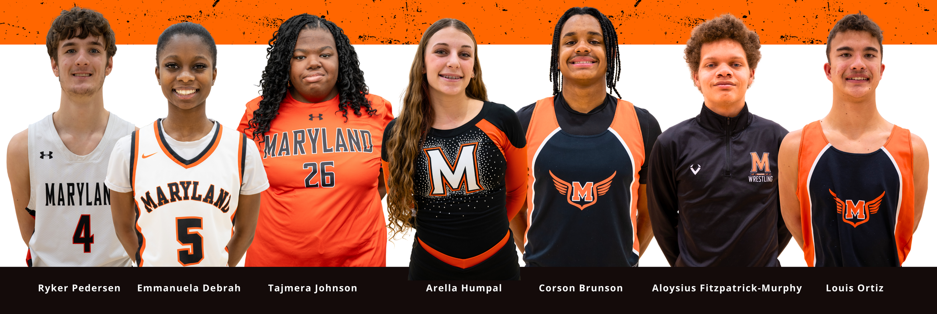 Group photo of MSD’s December Athletes of the Month.