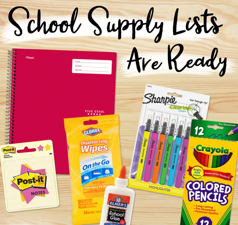 school supply list