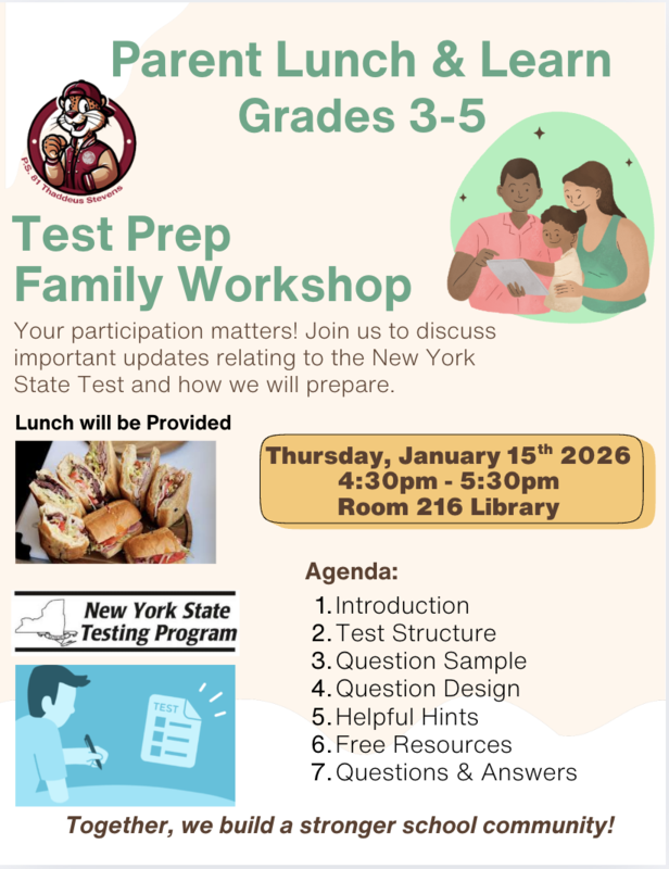 Parent Test Prep Workshop. January 15th, 2026. English