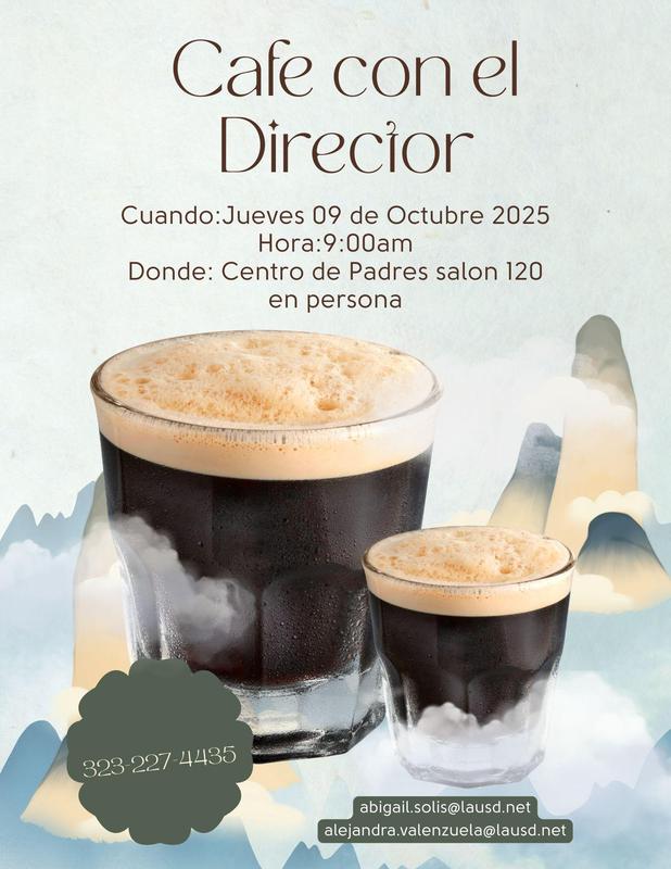 Volante para el Cafe con el Director