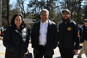 Teacher's and families march in the parade