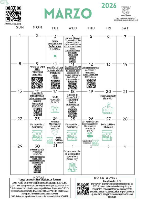 Calendar in Spanish