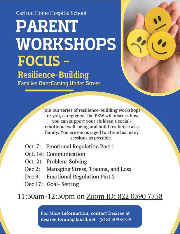 Parent workshop english flyer