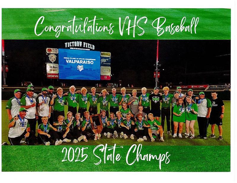 2025 VHS Baseball State Champions