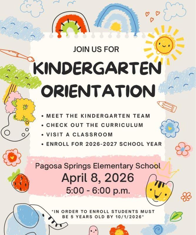 Kindergarten Orientation Wednesday 4/8/2026