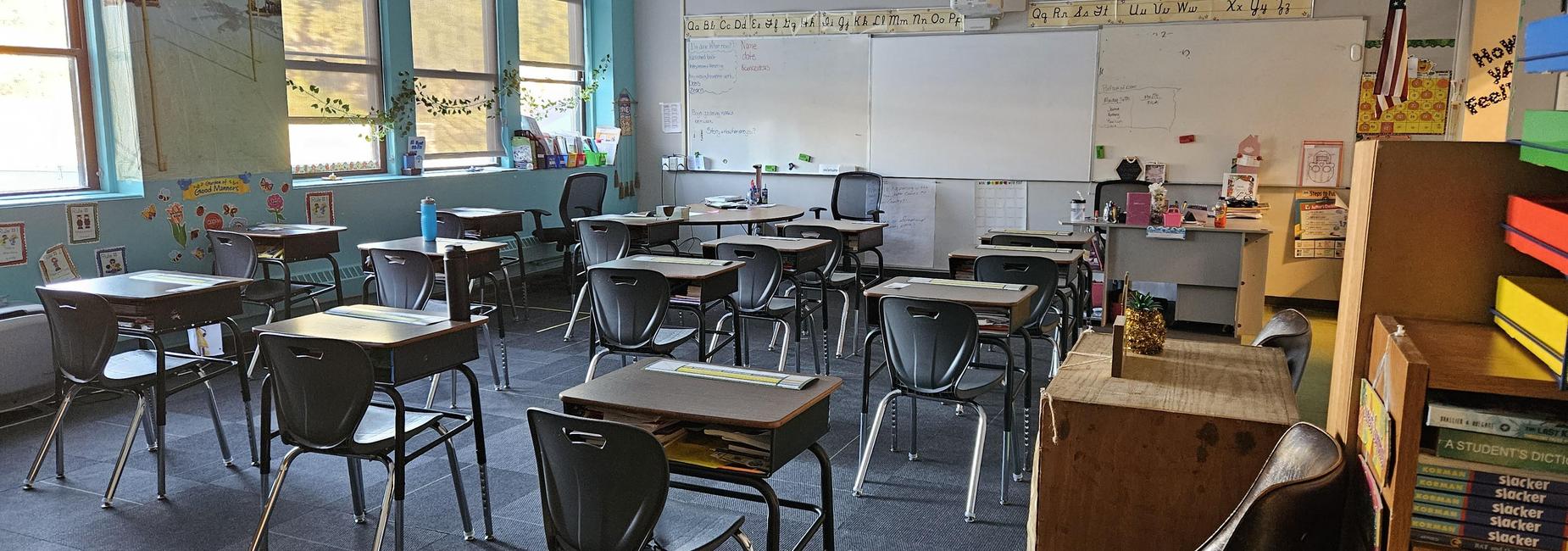 An empty classroom