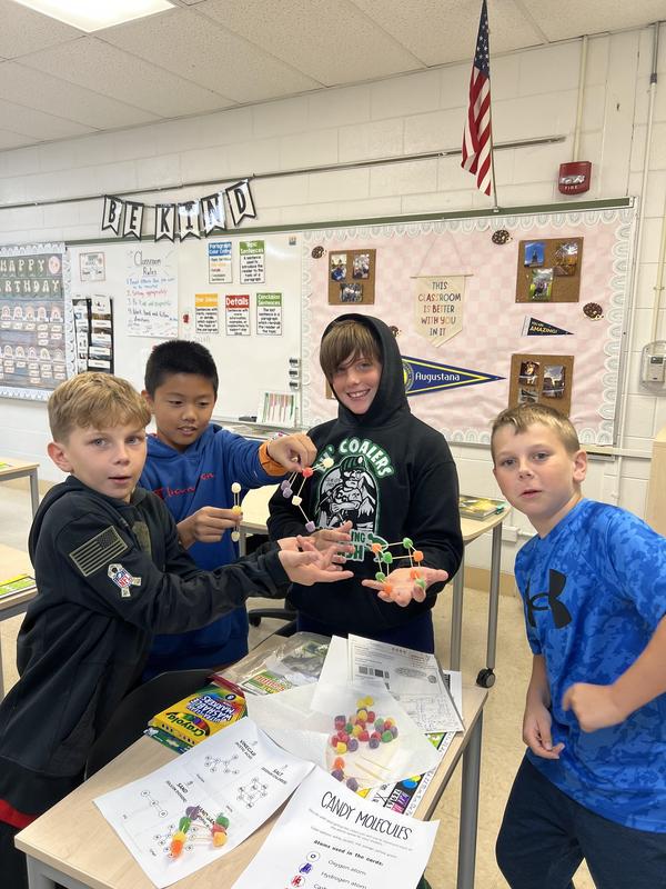 Students have entered their science unit where they’re learning about matter.