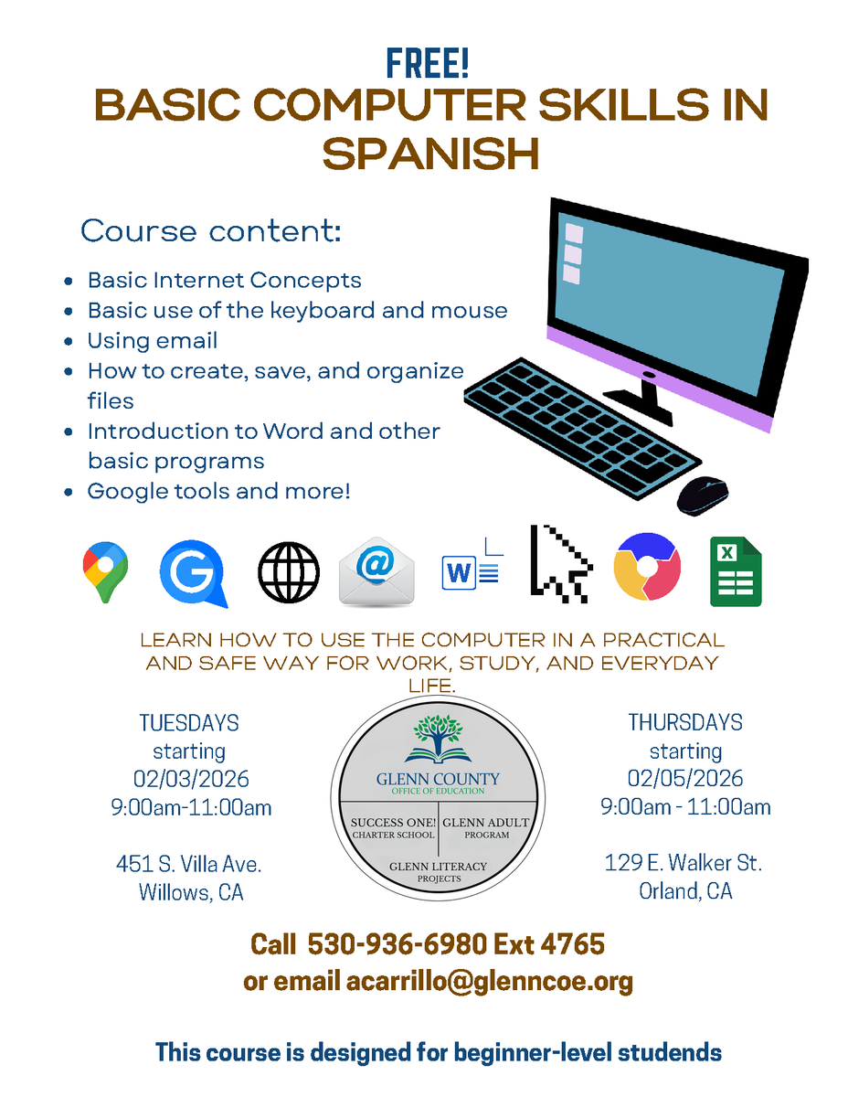 spring 2026 spanish computer class