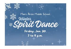 A blue background with snowflakes