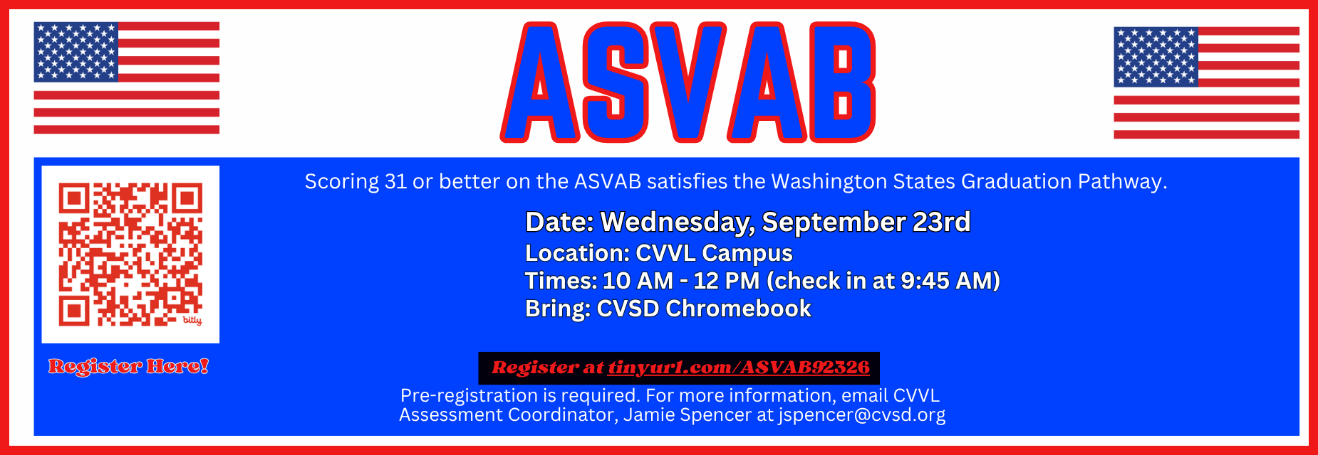 Sign up to take the ASVAB