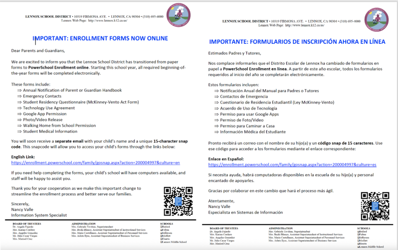 enrollment forms