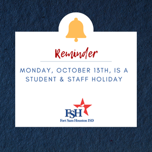 October 13 Student/Staff Holiday