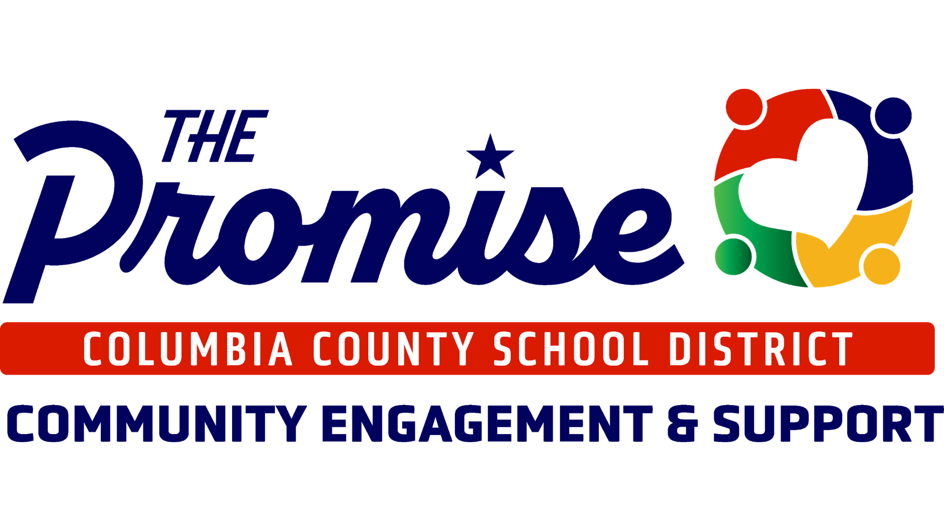 Logo of Columbia County School District promoting community engagement and support.