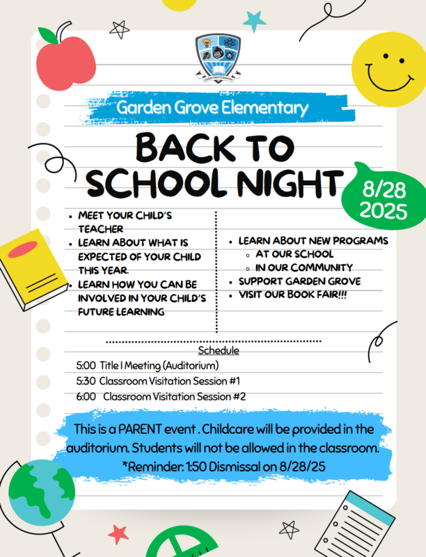 GG Back to School Night Flyer