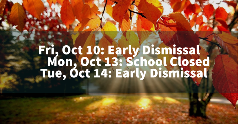 School early dismissal and closure