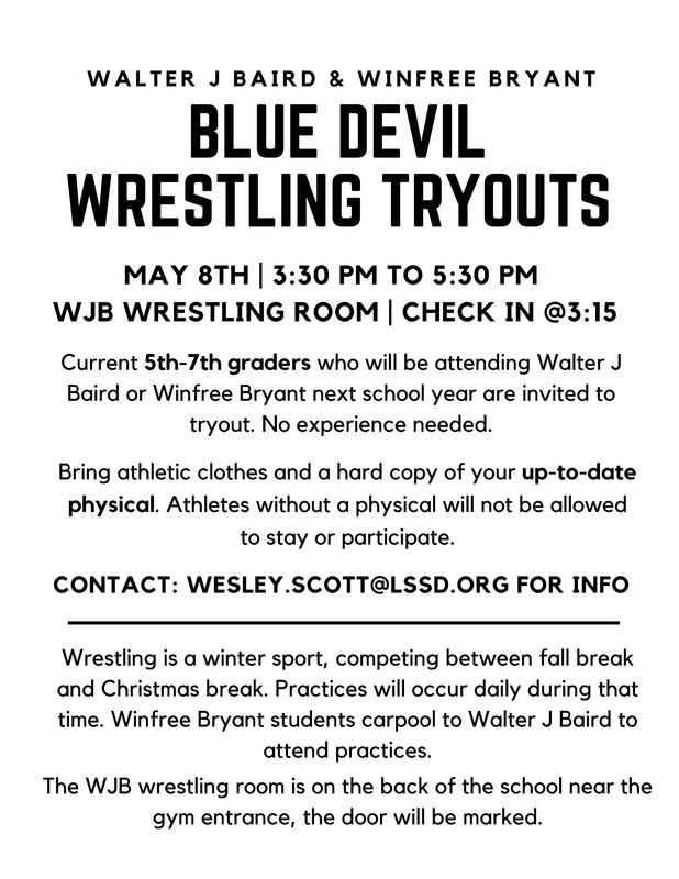 wrestling tryout info