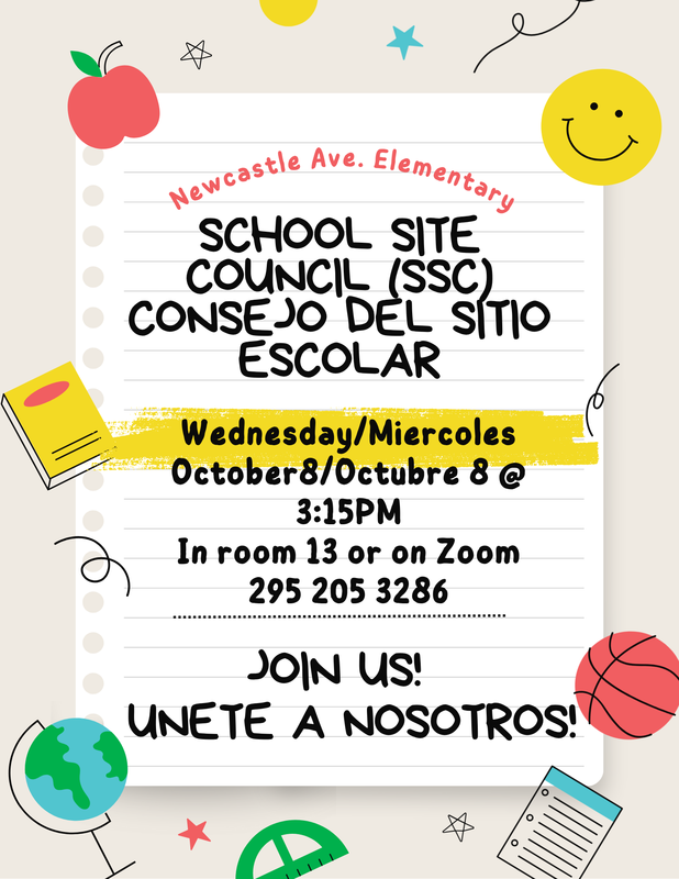 School site council meeting flyer