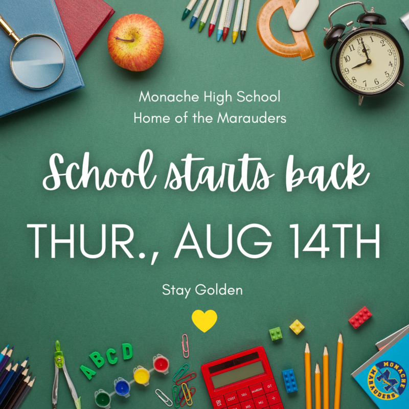 School Starts Aug 14th