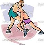 wrestlers competing