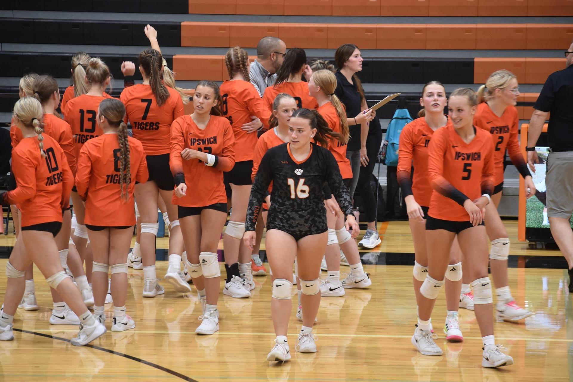 VB Girls returning from time out