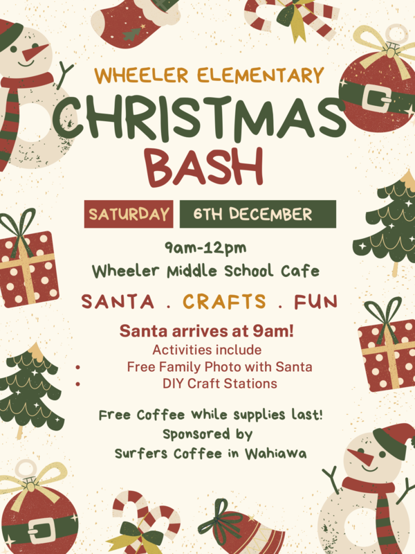 Flyer for Christmas Bash on 12/6/25