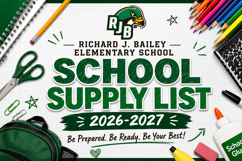 RJB 6th Grade School Supply List