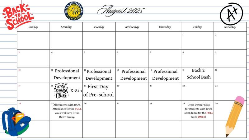 August Calendar