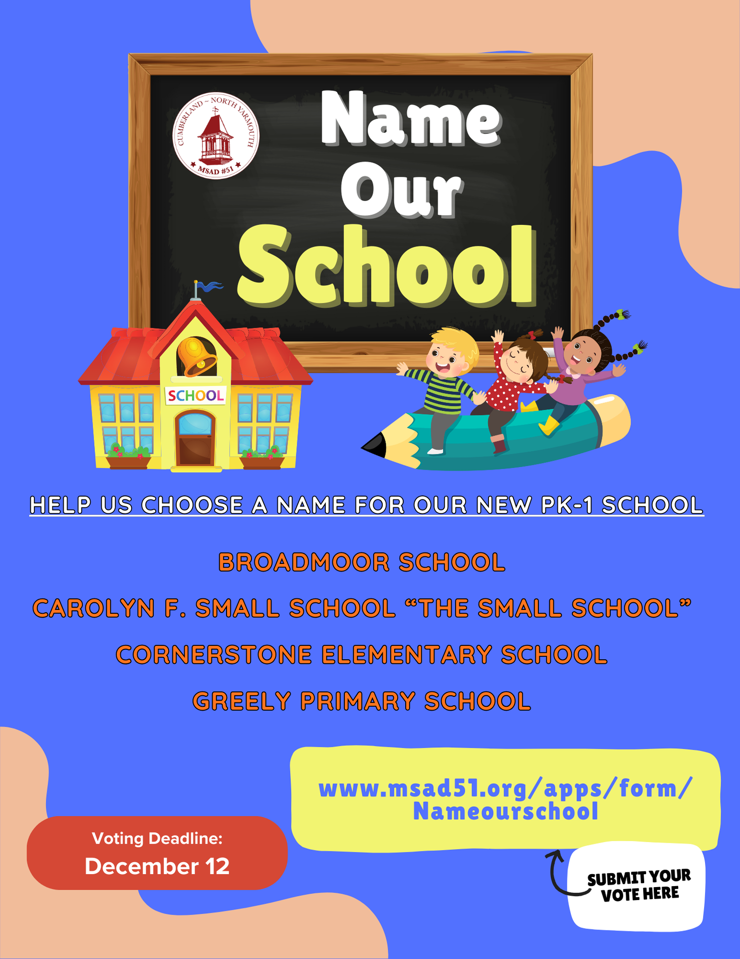 name our school flyer