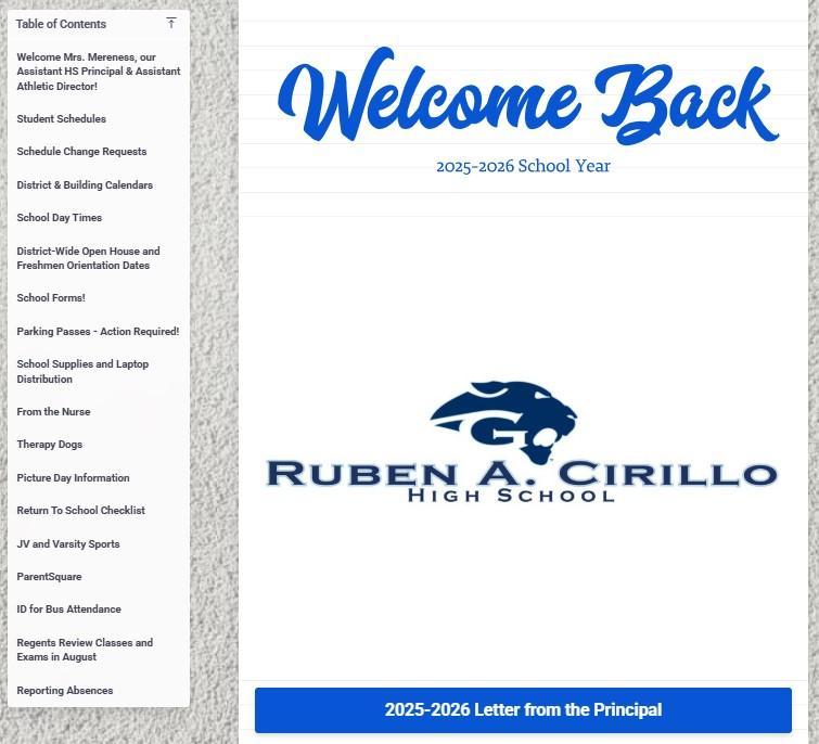 Welcome Back Newsletter Thumbnail