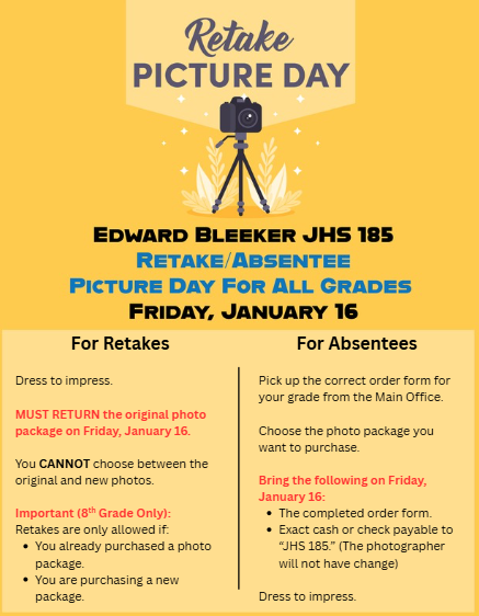 information to retake their picture or to purchase a new picture package
