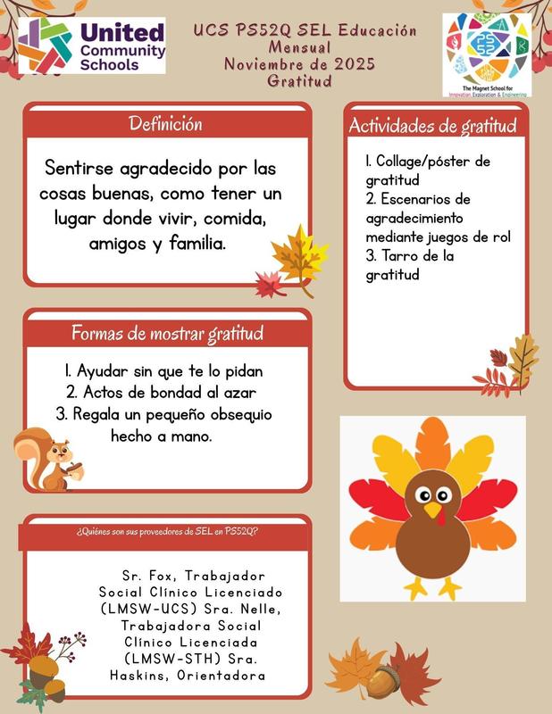 Fall themed SEL newsletter - Spanish