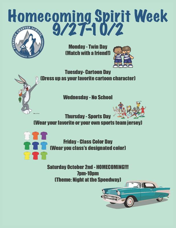 Homecoming Spirit Week!!! 9/27-10/02