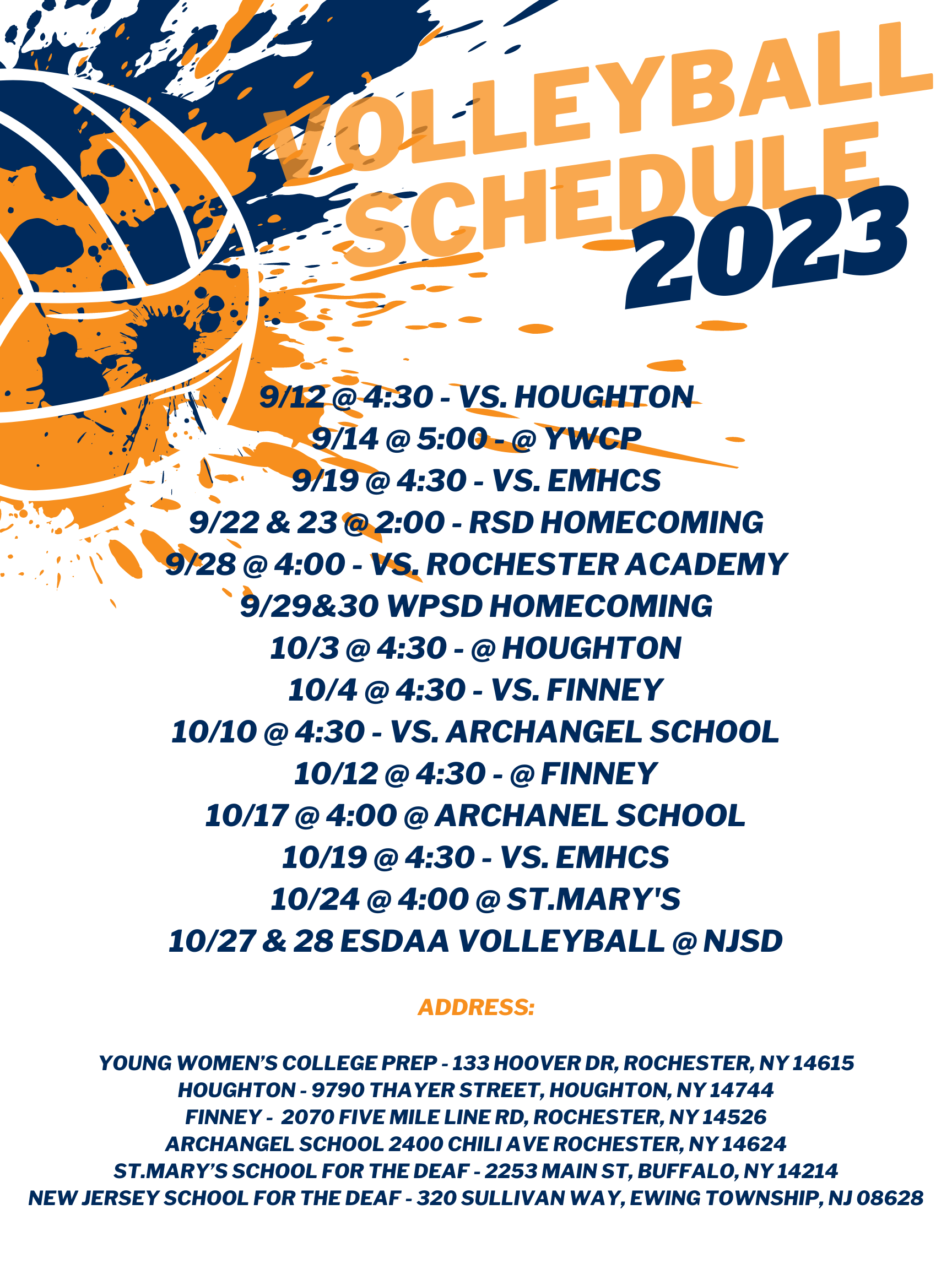 Varsity Volleyball – Varsity Volleyball – Rochester School for the Deaf