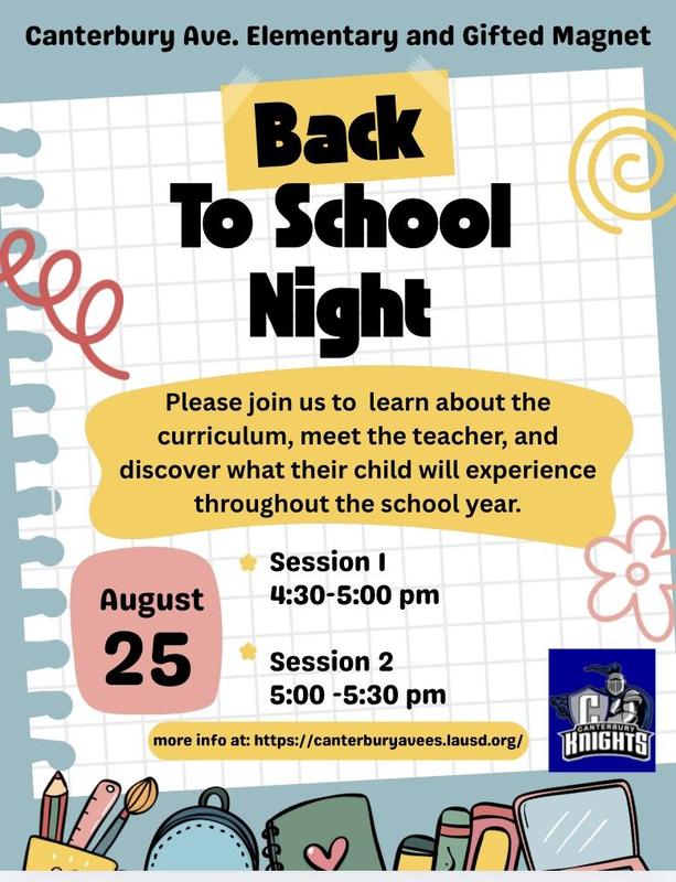 Back to School Night