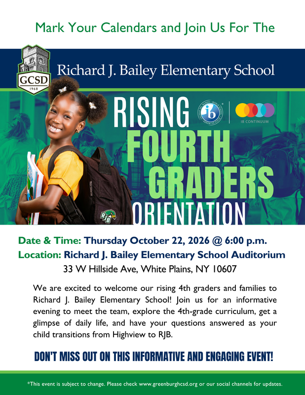 2026 OCT RJB Rising 4th Graders Orientation Flyer ENG
