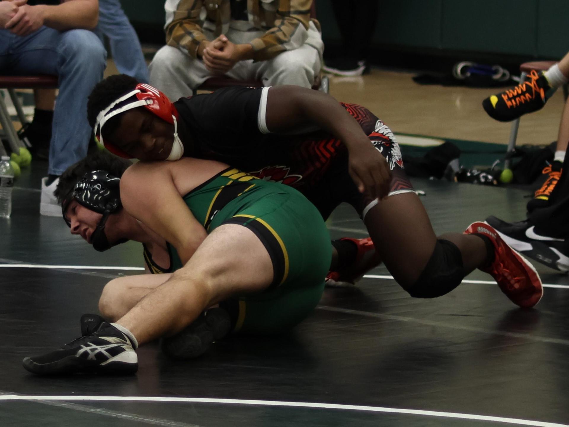 boys wrestling at liberty duals