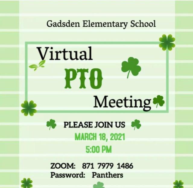 Virtual PTO 3/18/21 @ 5:00 P.M. Featured Photo