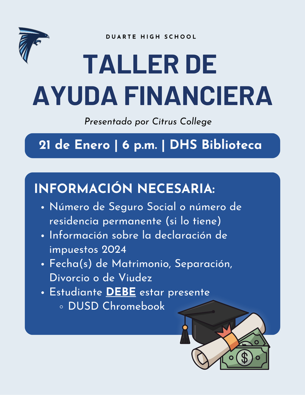 Financial Aid Workshop for parents and students of 12th graders