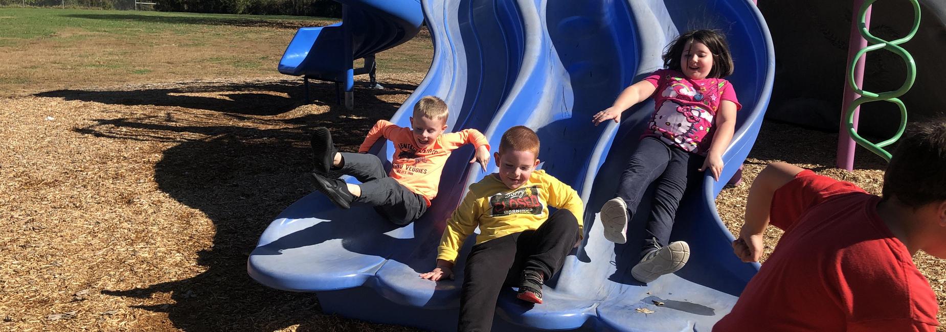 students on playground